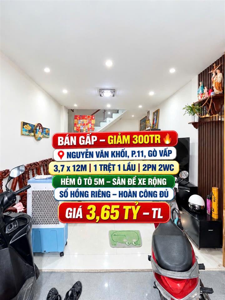 Bán nhà HXH 5m Nguyễn Văn Khối Gò Vấp 45m2 chỉ 3.65tỷ