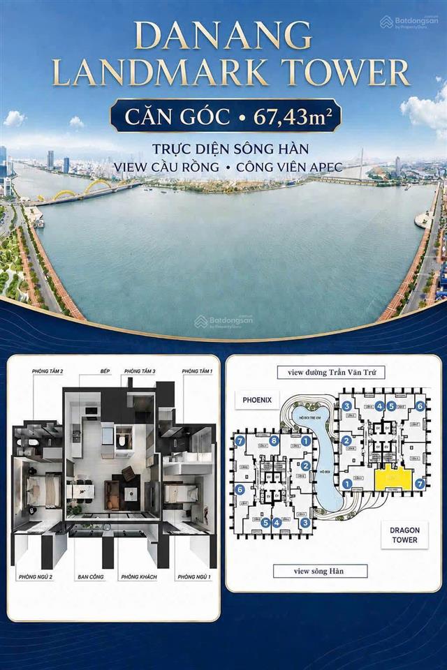 Đà nẵng landmark tower bộ 3 căn liền kề view sông hàn