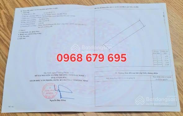 Chính chủ bán đất mặt tiền ql38 cạnh kcn thuận thành phường thuận thành