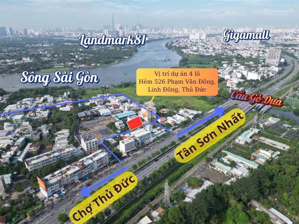 Lô góc hẻm 526 phạm văn đồng, thủ đức
