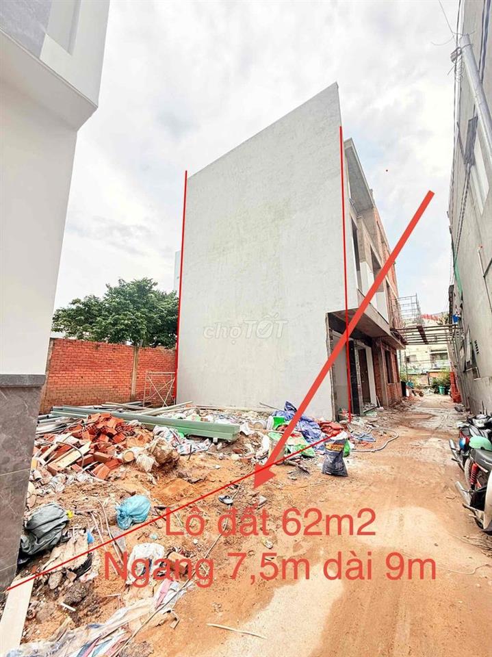 Bán Đất ngay cây xăng Vườn Mít Tp.Biên hoà 62m2 2 tỉ 850tr