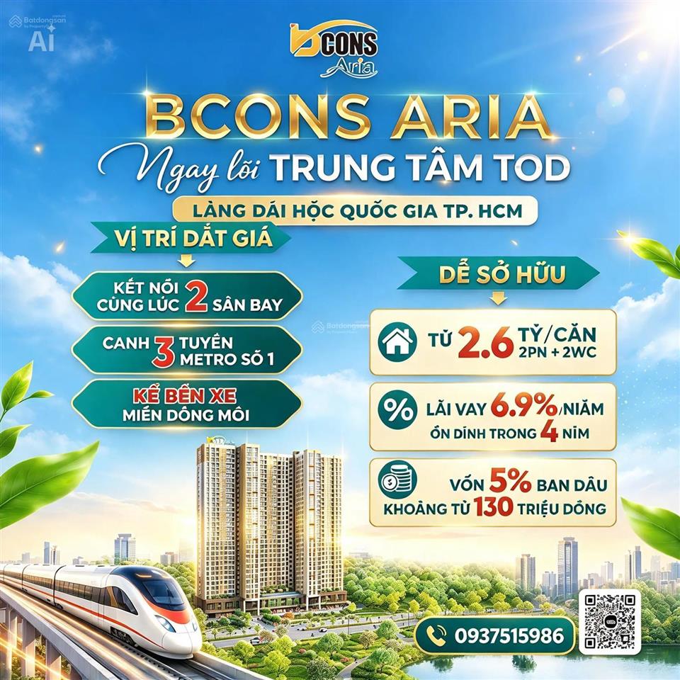 Chỉ từ 515 triệu sở hữu căn hộ 2pn2wc ngay 3 tuyến ga metro lãi suất cố định 6,9% 4 năm. ck 8,5%