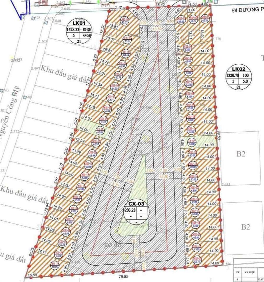 Đất đấu giá khúc trì, kiến an 63m2 ngang 4,5m đường 12m