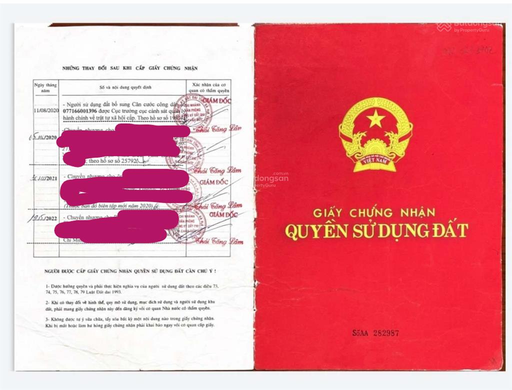 Bán qsdđ tại thửa đất số 269, tờ bản đồ số 43, x. ngãi giao, tp. hcm