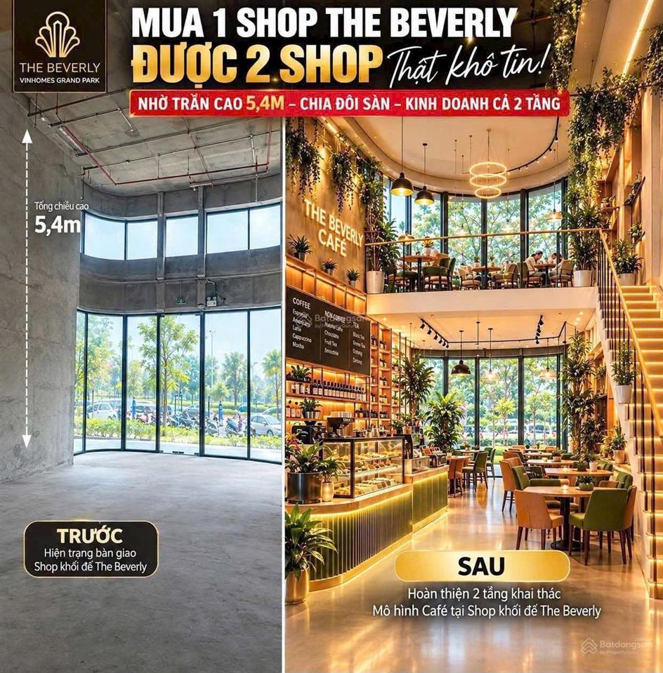 Shophouse the beverly vinhomes grand park | trần cao 5,4m khai thác cho thuê ngay