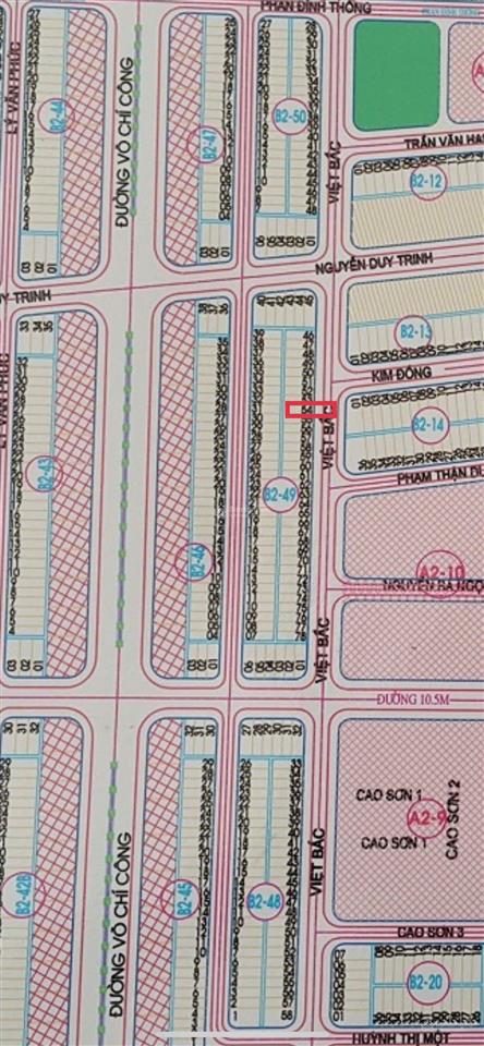 Bán lô đất đường việt bắc khu dân cư tân trà