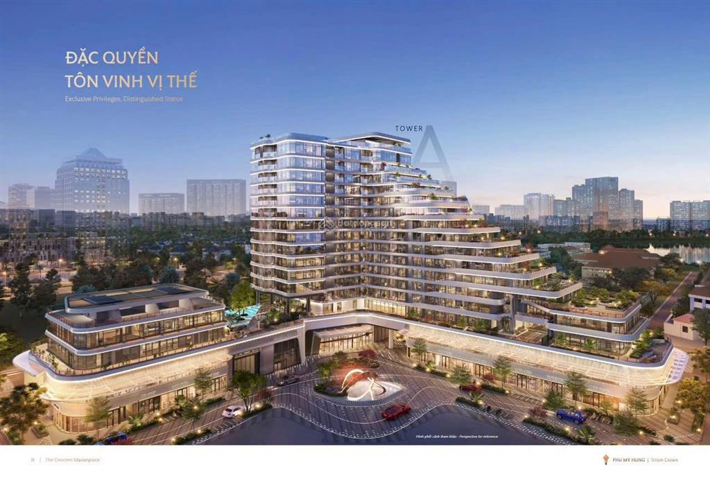 Phú mỹ hưng mở bán triton crown dự án siêu sang ngay tại hồ bán nguyệt. giá chính thức cđt