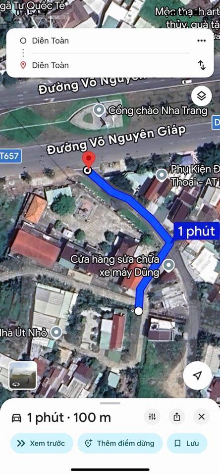 Lô đất tại diên toàn, thôn phước trạch, diên khánh, khánh hòa. giá 1 tỷ 650