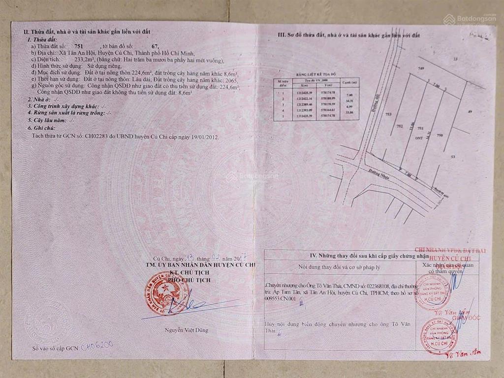 Đất mặt tiền nguyễn thị rõ (dt8), củ chi | ngang 7m, dài hơn 33m. giá chỉ hơn 2 tỷ!