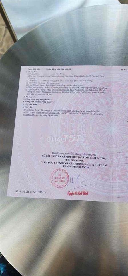 Cần bán lô đất mặt tiền hẻm đường 6 m