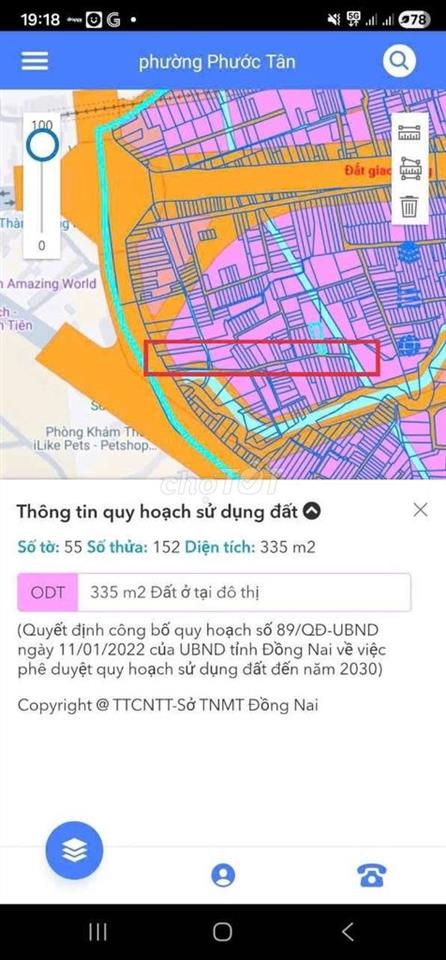 ​Bán đất nở hậu 335m² (200m² Thổ cư) Phước Tân