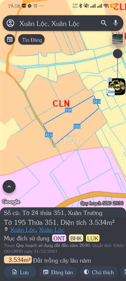 bán đất xuân trường, 1 sào1 tách sổ có thổ cư