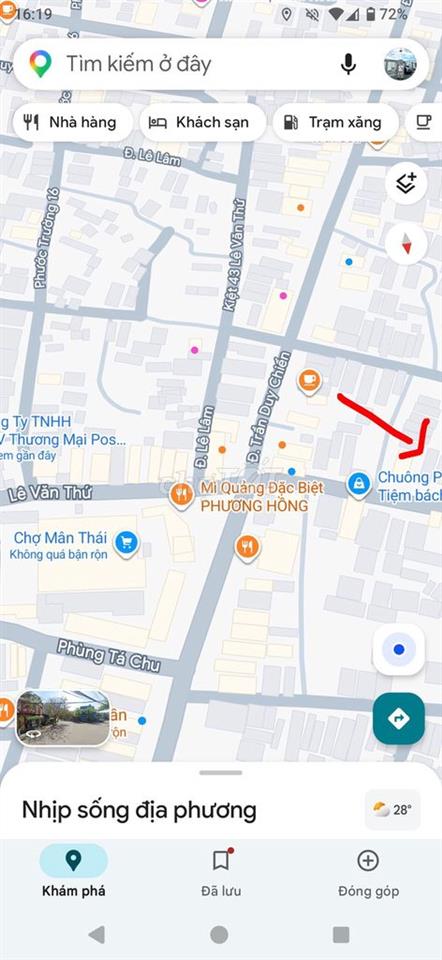 Đất Kiệt sát đường Lê Văn Thứ gần chợ và biển Mân Thái