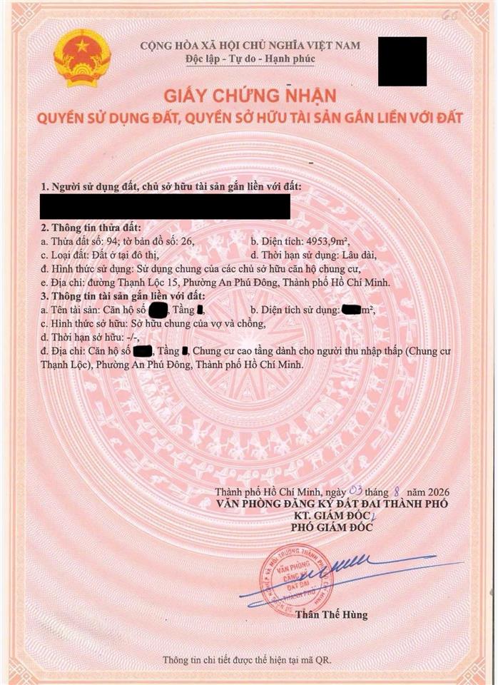 View công viên bán gấp chung cư thạnh lộc, chuẩn bị có sổ hồng, xem nhà gặp chủ