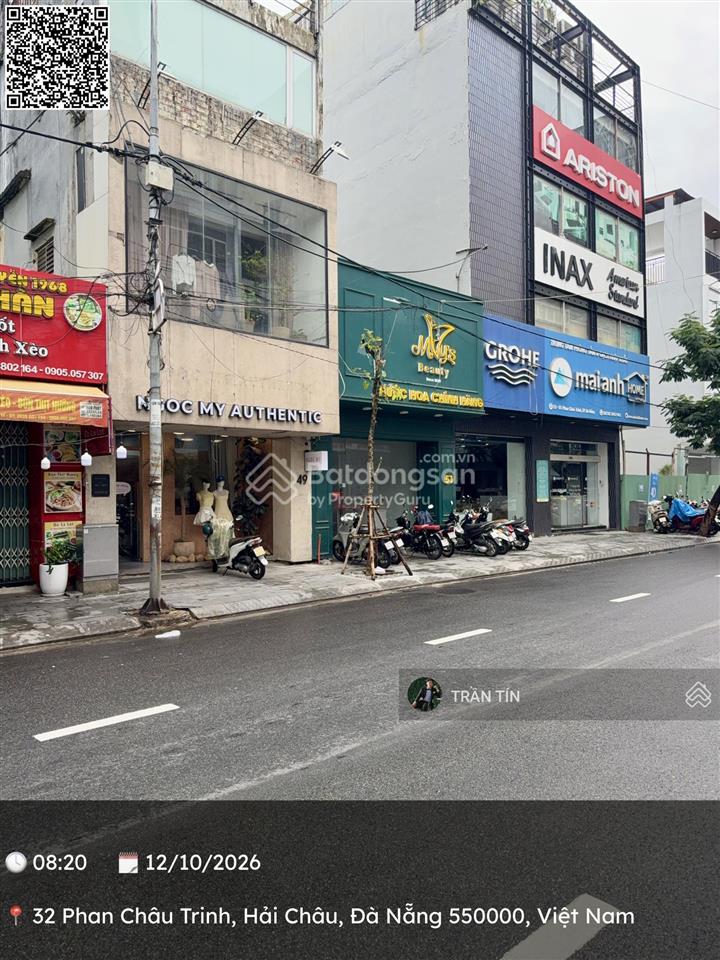 Lô đất mặt tiền đường phan châu trinh. vị trí sát cạnh nhà hát trưng vương.