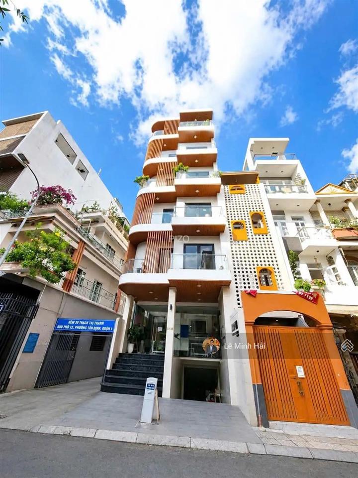 Tòa nhà mặt tiền thạch thị thanh, tân định, q1 hầm 6 tầng (6 x 19m) hđt 130 triệu 62 tỷ