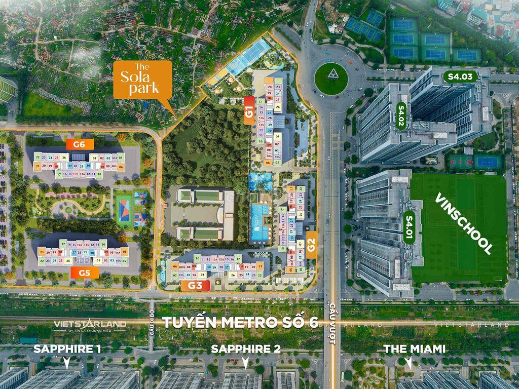 cắt lỗ gấp 2N2 55m2 toà Sola Park giá 3.29 Tỷ Vinhomes Smart CiTy
