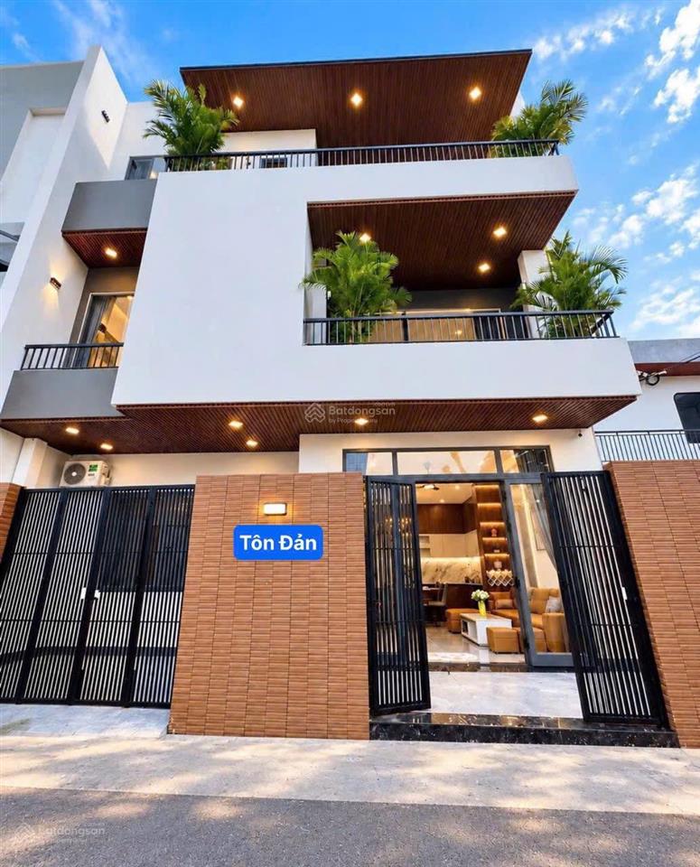 Nhà 3 tầng 2 mặt kiệt oto tôn đản. kiệt 4m thông, oto chạy, đậu đỗ dt 90m2 ngang 9m5