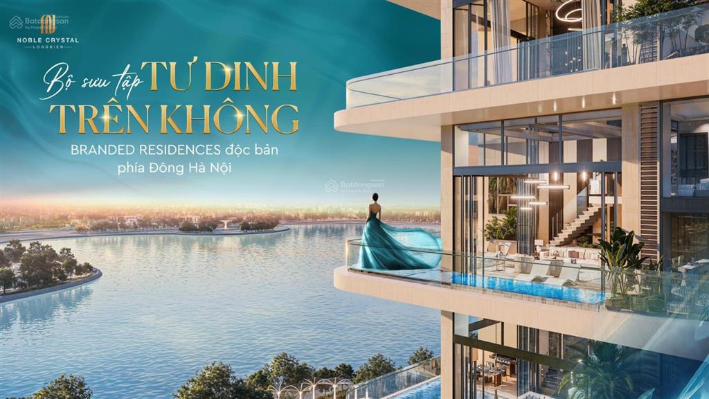 Căn đẹp duplex noble crystal long biên bể bơi và thang máy riêng từng căn