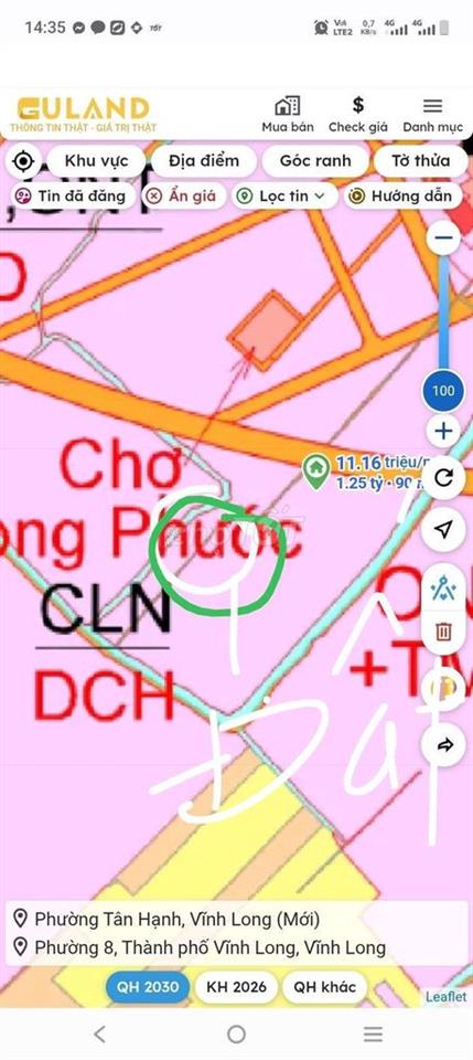 đất gần đến phạm hùng , cầu ông me phương 4