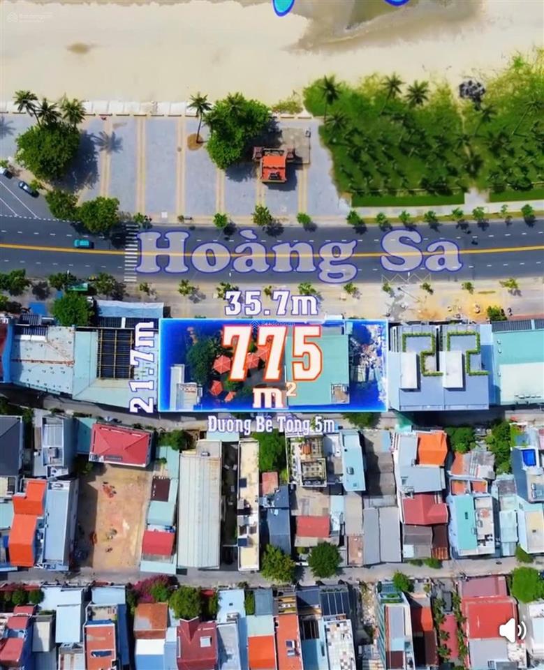 Bán đất tmdv xây cao tầng đường hoàng sa. diện tích 775m2 ngang 35m