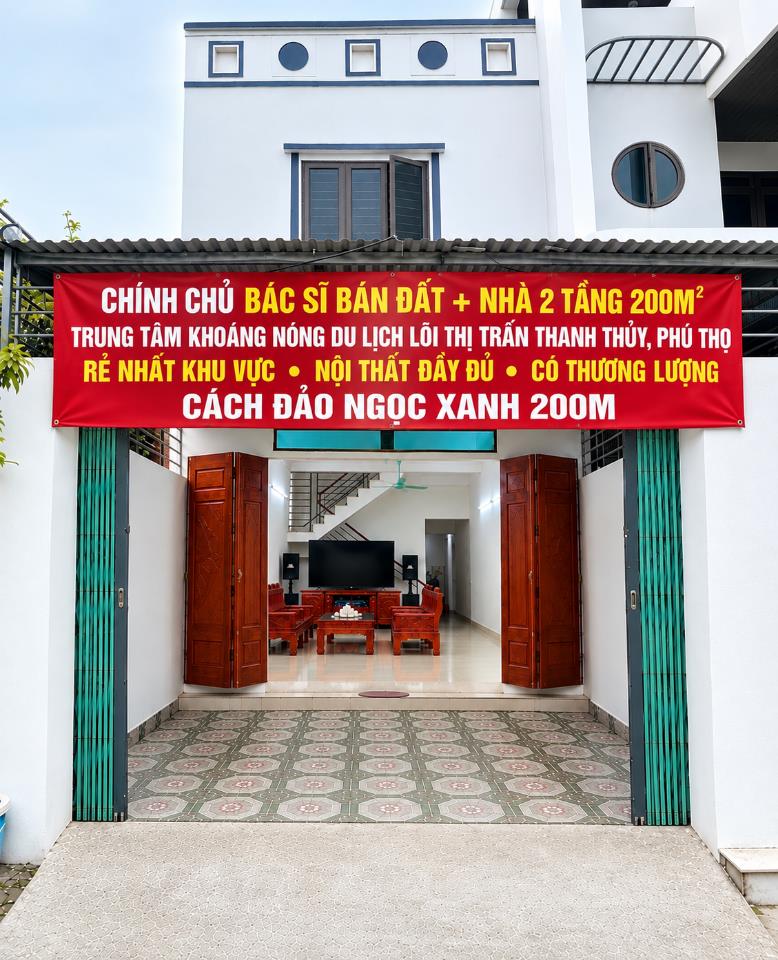 BÁC SĨ BÁN ĐẤT + NHÀ 2 TẦNG 200M2, TRUNG TÂM KHOÁNG NÓNG DU LỊCH LÕI THỊ TRẤN THANH THỦY, CÓ THƯƠNG LƯỢNG
