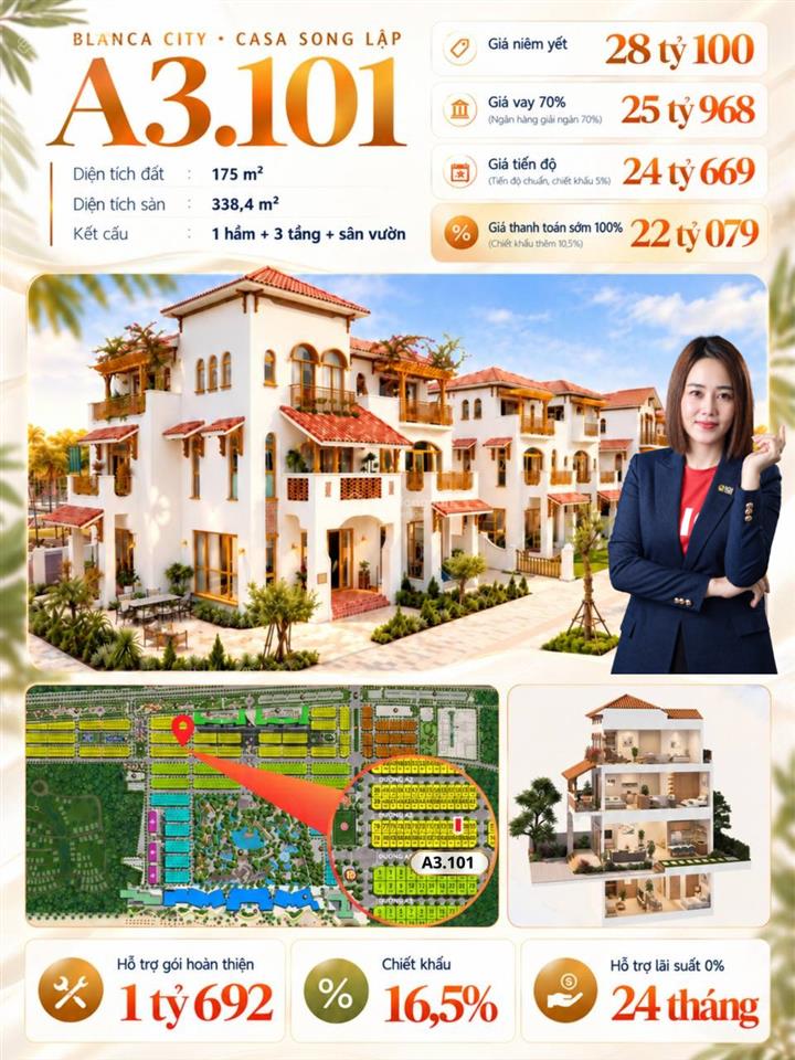Bán biệt thự biển sở hữu lâu dài blanca city vũng tàu