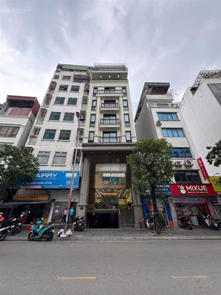 Toà building mp lê đức thọ mỹ đình, 128m2 10t mt 7.8m giá 82.5 tỷ lô góc thông sàn vỉa hè