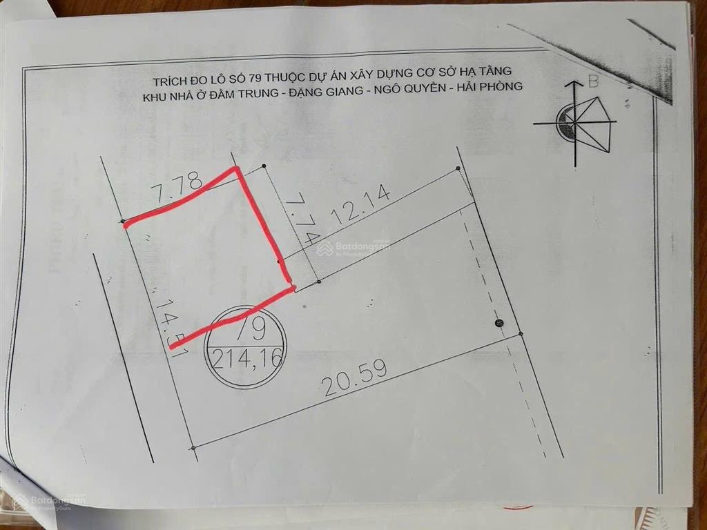 Nhanh nhanh! bán đất tuyến 2 văn cao ngõ 98 gần đồng quốc bìnhh, 85 triệu/m2