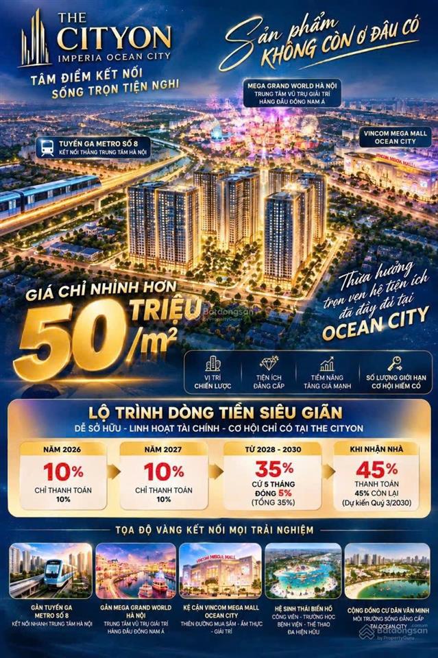 Căn hộ dự án khu chung cư the cityon tại nghĩa trụ, 1,7 tỷ, 33m2, giá ưu đãi hàng hiếm tại