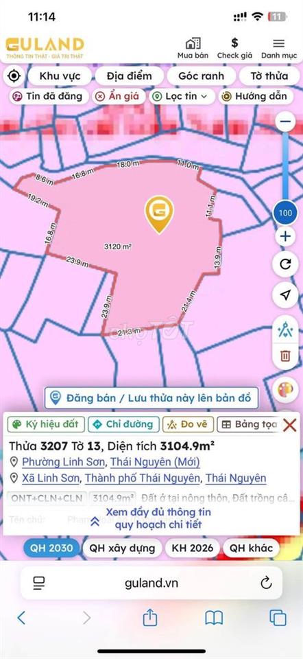 Cần Bán Đất Tại Linh Sơn - Thái Nguyên.