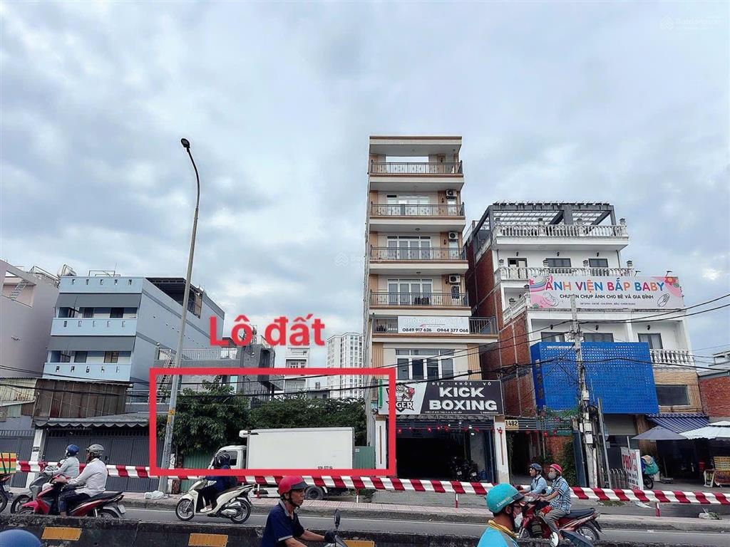 Lô đất đẹp mặt tiền 1484 lê đức thọ 2 mt trước sau, 540m2 ngang 9m sổ vuông đẹp chỉ 50 tỷ tl