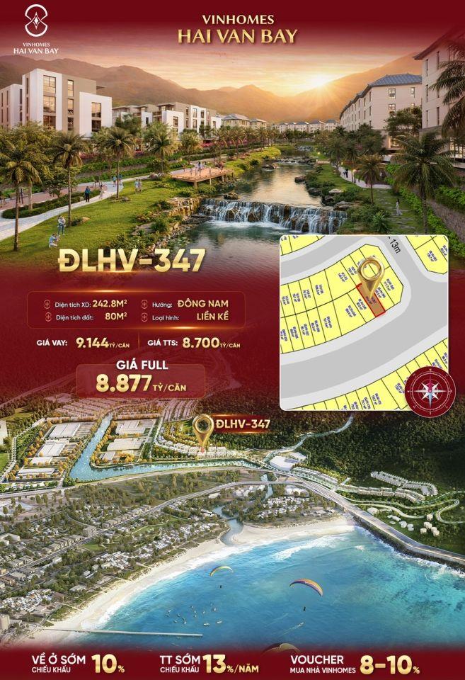 Shophouse Đại lộ Hải Vân Bay 80m² – Xây 4 tầng, giá từ 8,x tỷ