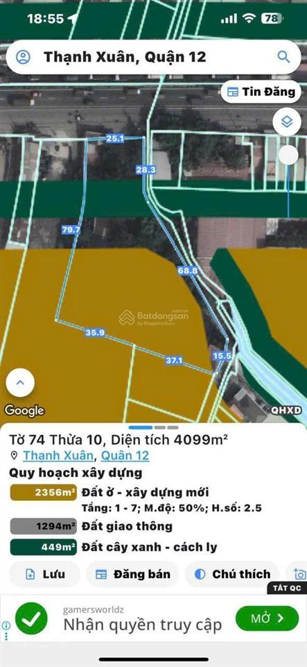 Bán đất mặt tiền đường ql1a phường thới an quận 12 cũ