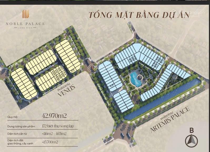 Hiếm có căn góc nổi bật dự án noble palace long biên, diện tích 241m2, giá chỉ 106 tỷ