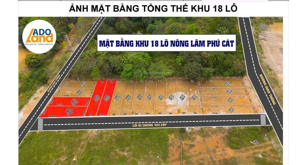 Bán lô đất tái định cư vai réo phú cát gần khu cnc hòa lạc giá chỉ 45tr/m2
