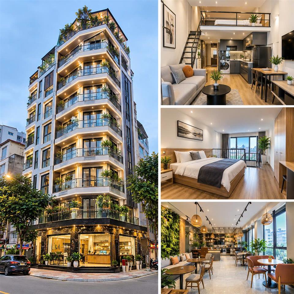 BÁN TÒA LÔ GÓC THÁI THỊNH – ĐỐNG ĐA – 75M² – MT 5,2M – 9 TẦNG TM – Ô TÔ - DT 150TR/TH –