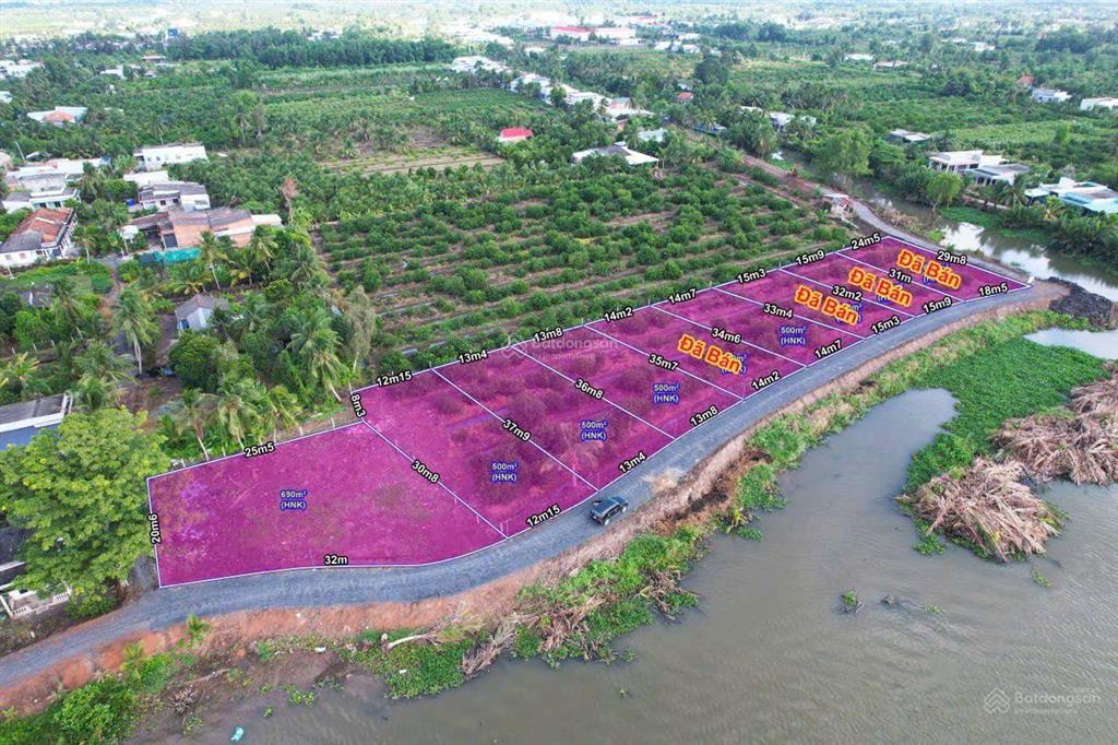 Chỉ 990tr sở hữu ngay 500m2 đất vườn mặt tiền sông vàm cỏ đông bến lức long an cũ ngay trung tâm