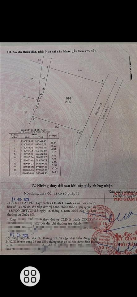 CHÍNH CHỦ CẦN BÁN 1.000M² ĐẤT TẠI AN PHÚ TÂY, BÌNH CHÁNH – GIÁ 5,5 TỶ