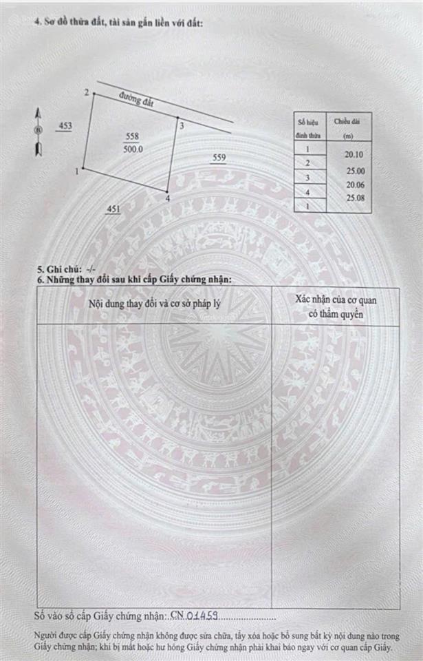 Bán đất đường 715, xã thiện nghiệp, 1,3 tỷ, 500m2, quy hoạch thổ cư
