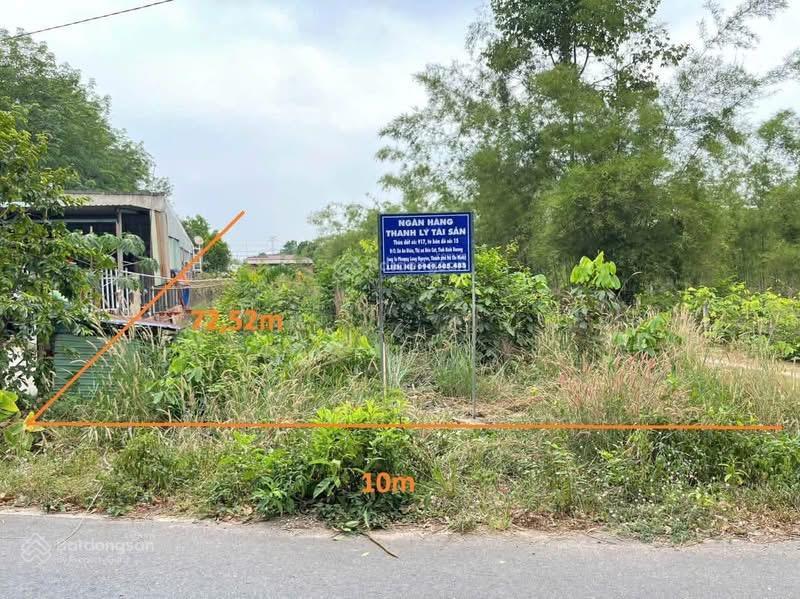 738m2 = 2 tỷ 382 đất mặt tiền 10m nhánh đt748 an điền, bến cát, bình dương
