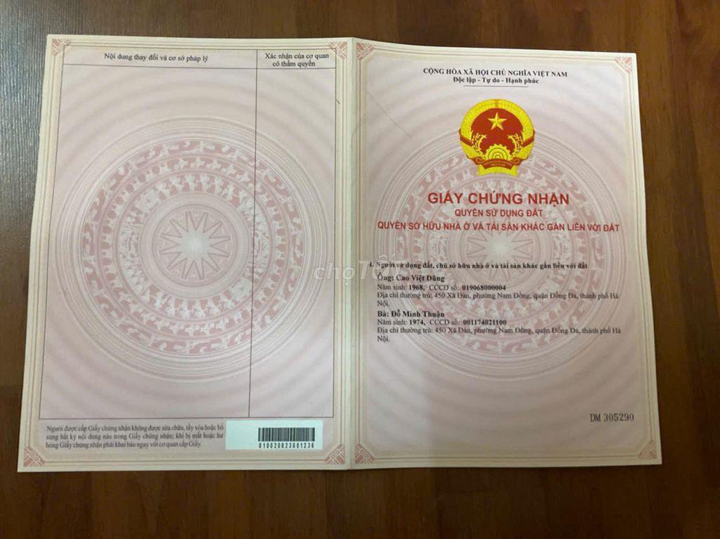 Bán nhà riêng , sổ đỏ chính chủ.