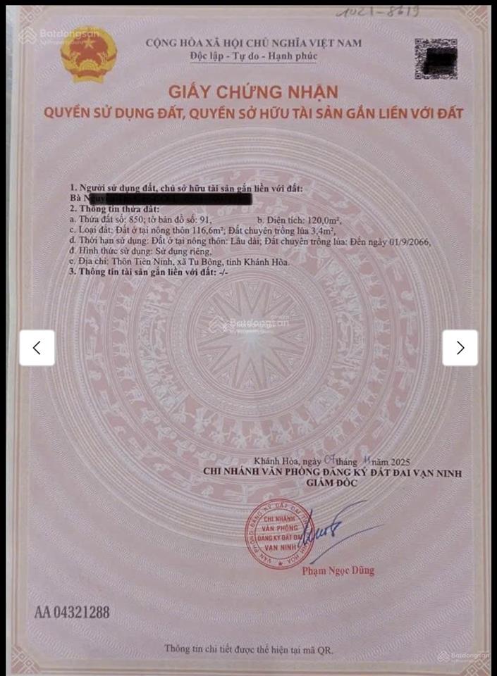 Đầu tư an toàn đất mặt tiền đường nhựa tu bông, vạn ninh (16 triệu/m2) vị trí & tiềm năng