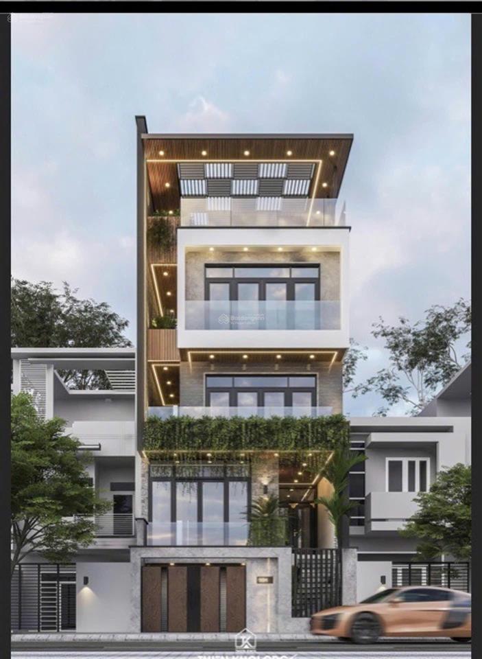 Nhà 4 tầng nằm trên mặt ngõ ô tô view hồ. dt 100m. mt 6.8m. chỉ 21 tỷ 250. tặng kèm thiết kế