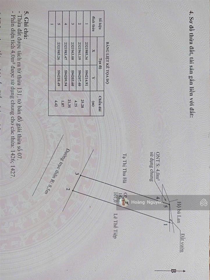 Bán lô đất mặt đường nhựa phường lưu kiếm, thủy nguyên kinh doanh buôn bán tốt giá đầu tư