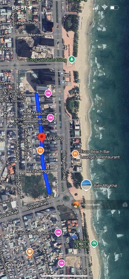 Bán 327m đất 2 mặt tiền đường hà bổng ngang 11m cách bãi biển mỹ khê chỉ 100m vị trí siêu vip