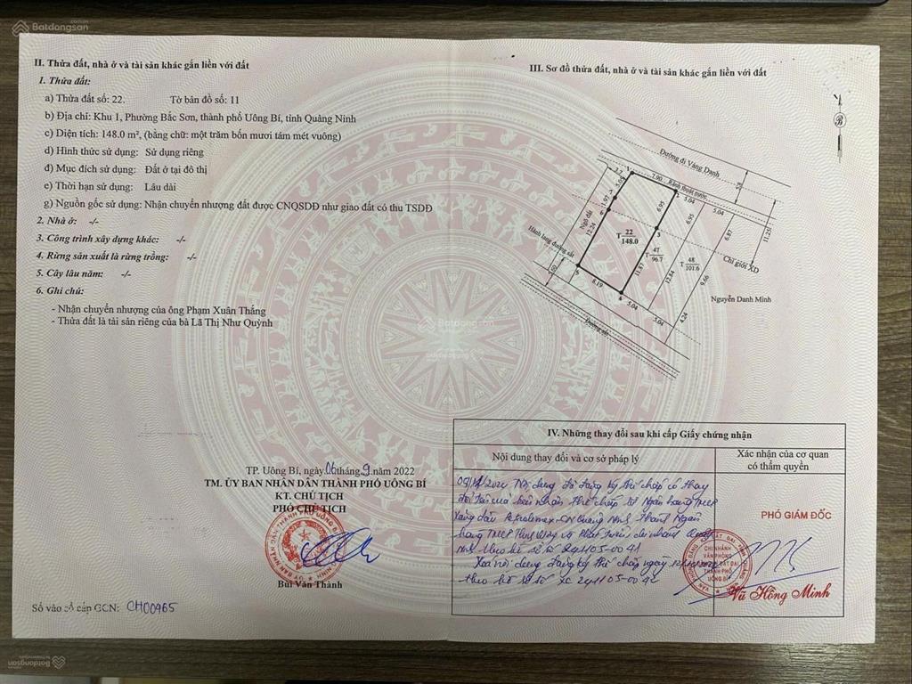 Bán đất mặt đường bắc sơn, uông bí