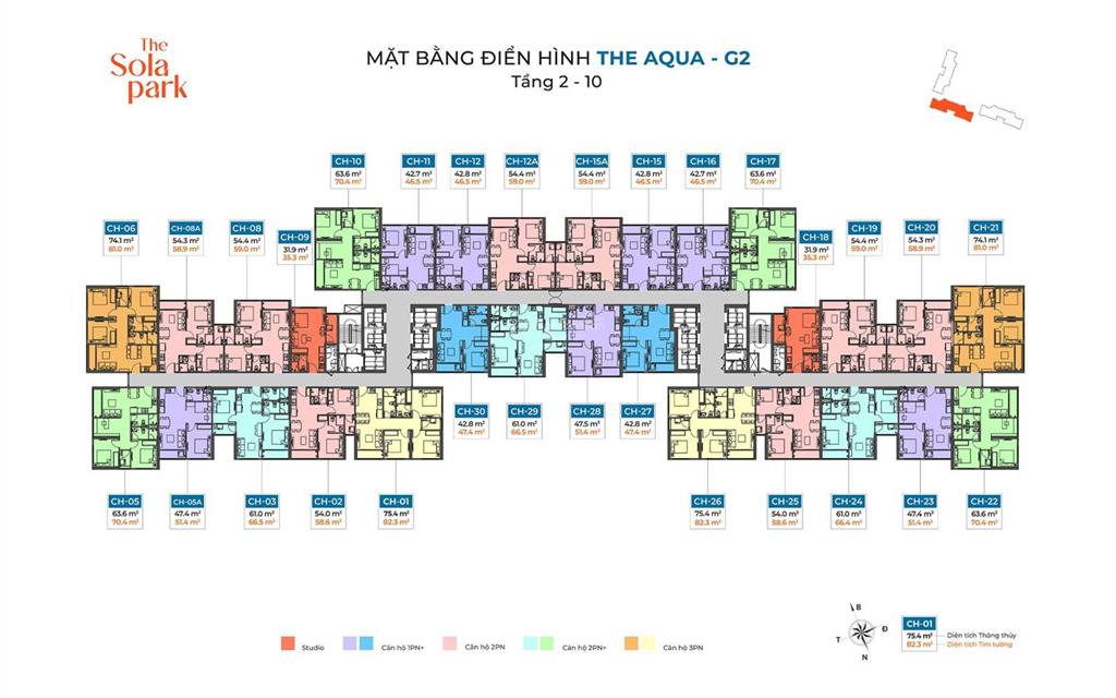 Chính chủ bán cắt lỗ căn 1pn+ 43m2 tòa g2 tầng 1215 imperia sola park. giá 2.6 tỷ bao phí.