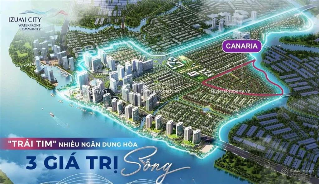 Bán nhà phố izumi city 3 tầng 96m2 mặt tiền 6m khu đô thị ven sông nam long