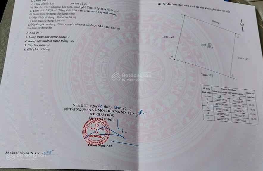 Bán đất tại phường tây sơn, 12 tỷ, 297 m2, view đẹp, uy tín